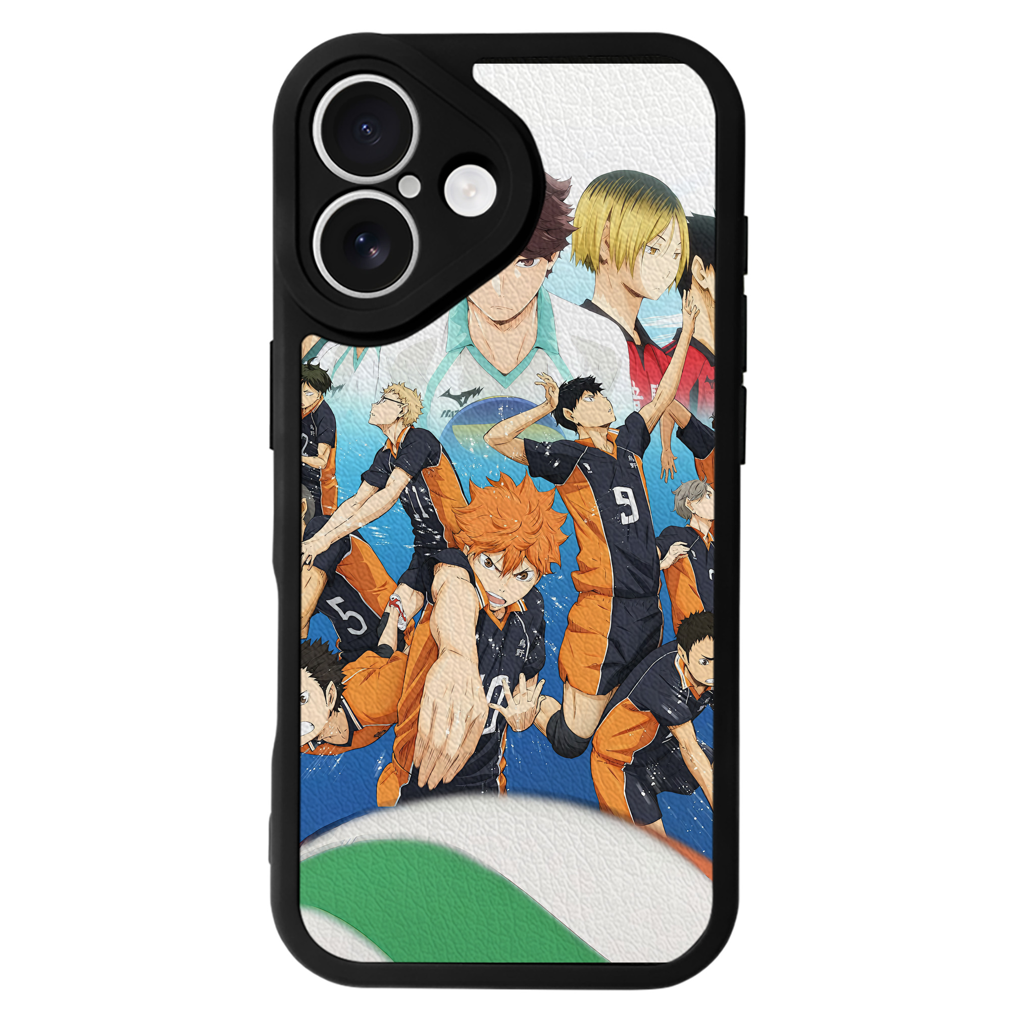 （画像用） ハイキュー!! Haikyu!! 【iPhone 16シリーズ対応】シリコンスマホケース（レザー調） 材質：シリコン